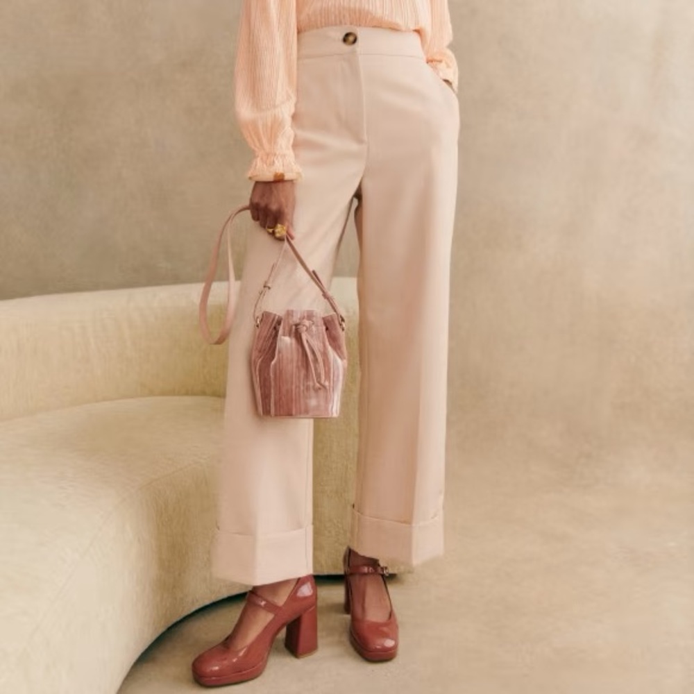 NWOT Sezane Damon Trousers in Rosy Beige - Never Worn